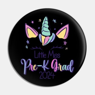 Kids Little Miss Pre K Grad Preschool Prek Graduation 2024 Pin