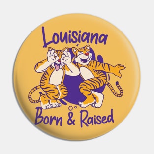 Louisiana Born & Raised // Funny Tiger Griddy Dance // Louisiana Kid // Louisiana Native Pin