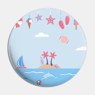 Beach Life Pin