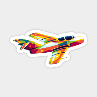 MiG-15 in Pop Art Magnet