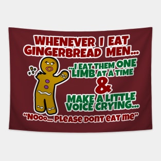 Eating Gingerbread Man Tapestry