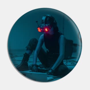 Cyberpunk hacker Girl Pin