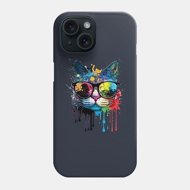 Colorful cat Phone Case by CatCoconut-Art