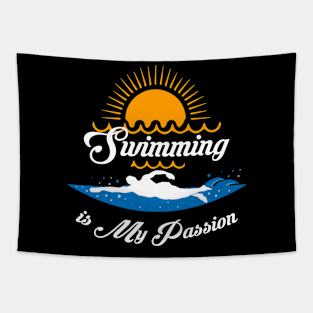 Swimming is my passion Tapestry