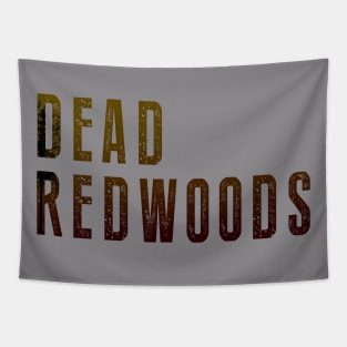 Dead Redwoods - Red, Brown, and Black Logo Tapestry