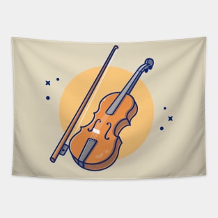 Violin Wood Music Tapestry