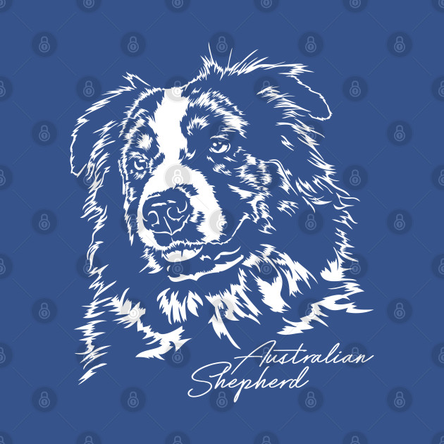 Disover Australian Shepherd Aussie dog lover portrait - Australian Shepherd Dog Mom - T-Shirt