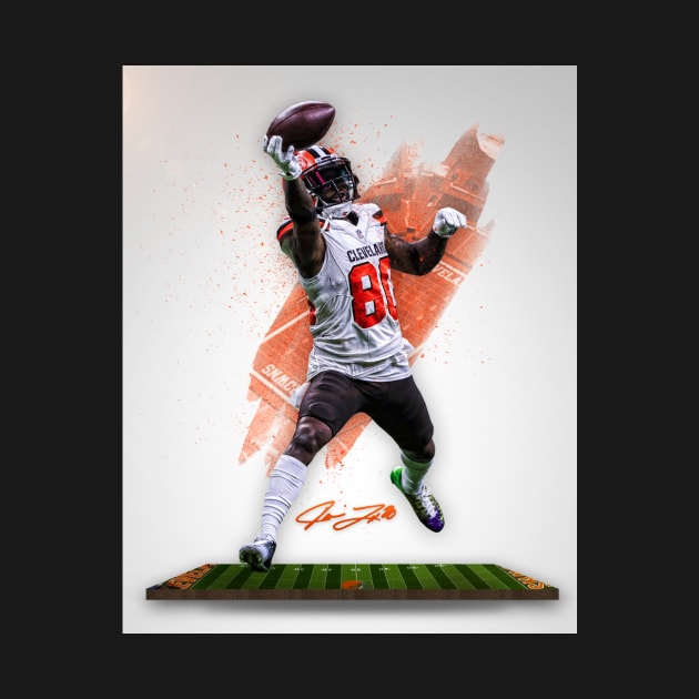 Jarvis Landry Cleveland Sports Art by JRoseGraphics