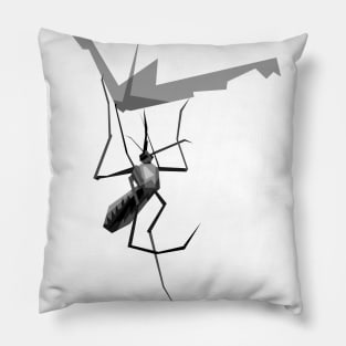 mosquito design grayscale Pillow