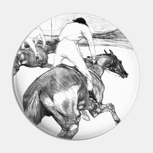 Vintage Jockey Sketch Pin