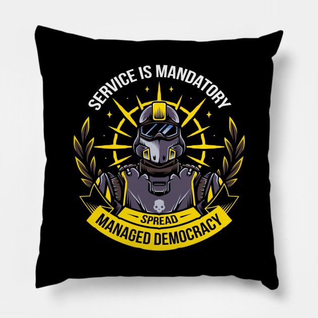 Spreading Democracy Pillow by Alundrart