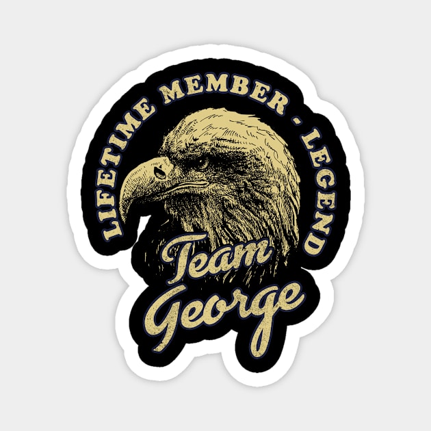 George Name - Lifetime Member Legend - Eagle Magnet by Stacy Peters Art