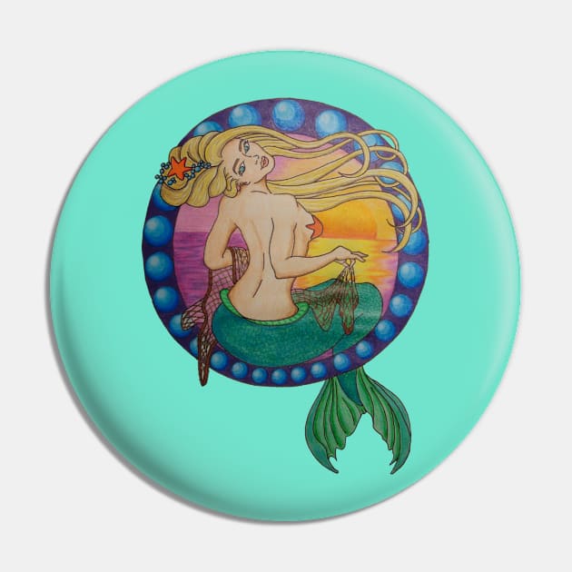 Je Suis Mermaid Pin by kubiartwork