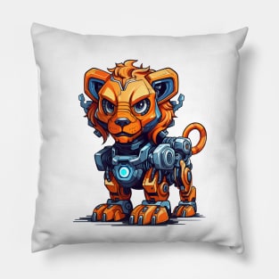 Cartoon lion robots. T-Shirt, Sticker. Pillow