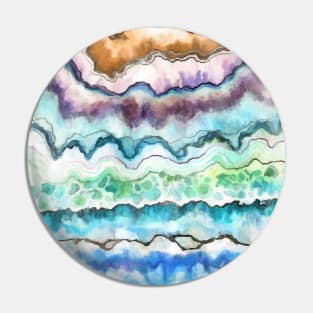 Rainbow Silt Geode Pin