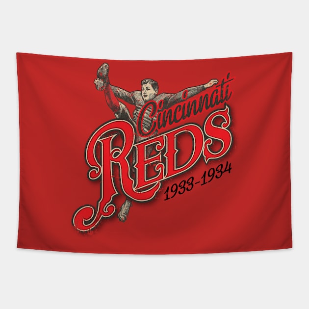 Cincinnati Reds Tapestry by MindsparkCreative