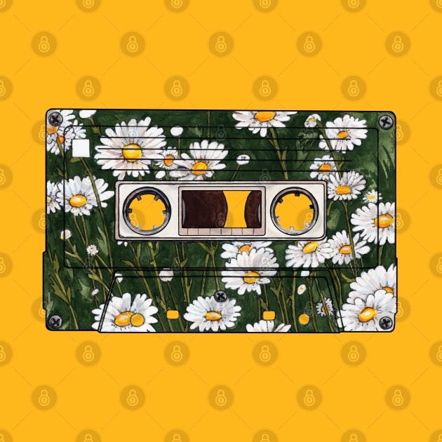 Daisy Cassette Tape by Heather Dorsch Creations