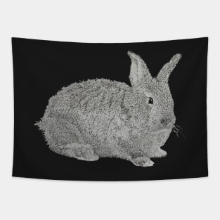 Dotwork Rabbit Art Print Tapestry