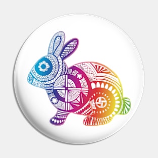 Rainbow Rabbit Pin