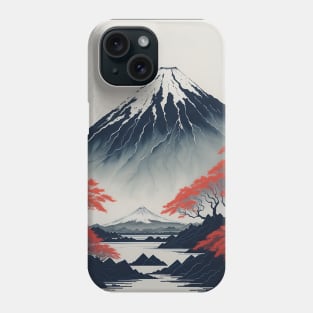 Serene Mount Fuji Sunset - Peaceful River Scenery Phone Case