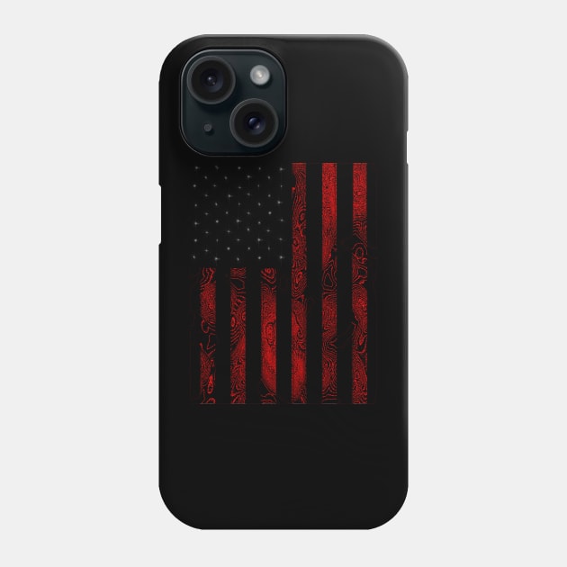 American Flag Retro Phone Case by KZK101