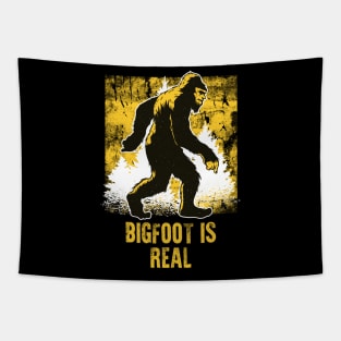 Bigfoot is Real - Funny Sasquatch Yeti Tapestry