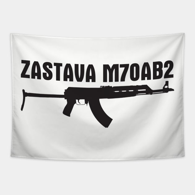 Assault Rifle Zastava M70AB2 Tapestry by FlyNeX