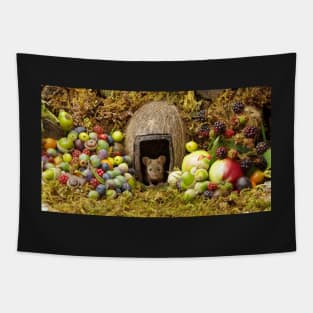 wild house mouse with natures bounty Tapestry