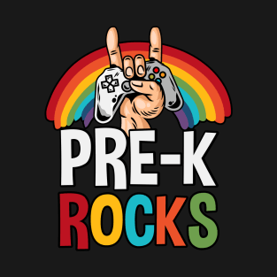 Pre-k Rocks! Back To School Video Gamer T-Shirt