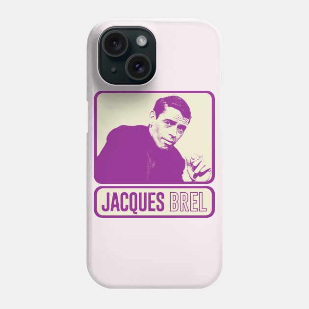 Jacques Brel /// Original Retro Style Fan Design Phone Case by DankFutura