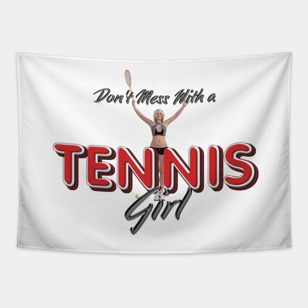 Tennis Girl Tapestry by teepossible