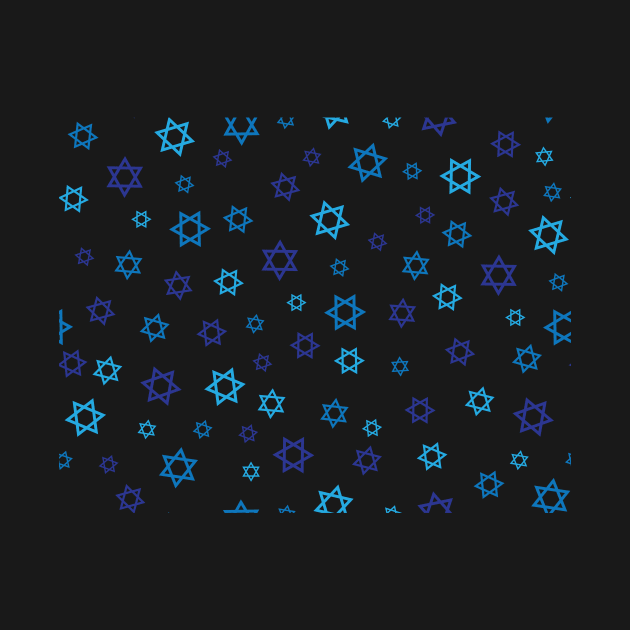 Blue Star of David Pattern by sigdesign