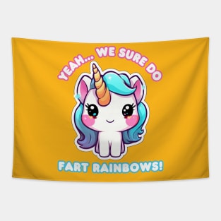 Unicorns Fart Rainbows Tapestry