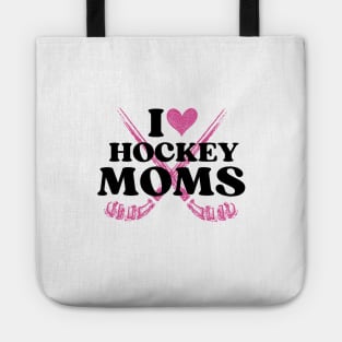 I Heart Hockey Moms White Tote