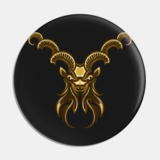 Zodiac Sign of Capricorn in Earth Circle Pin