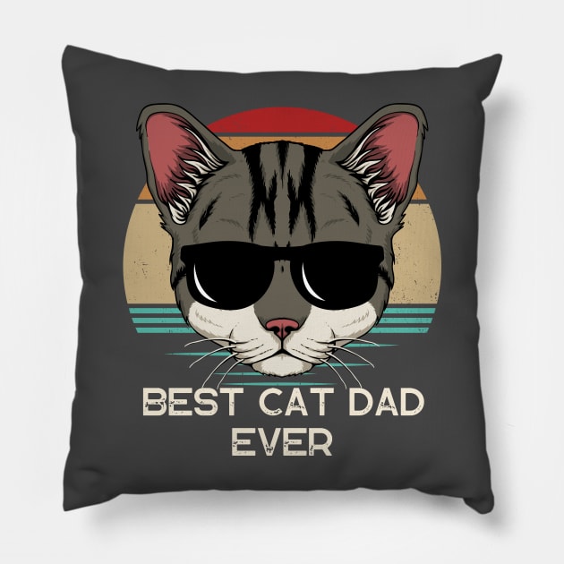 Best Cat Dad Ever Pillow by debageur