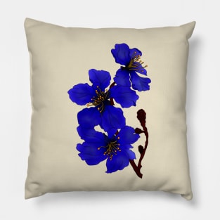 Blue Magnolia Pillow