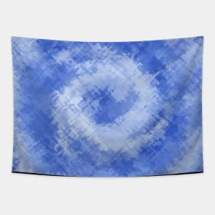 Pencil Strokes of Abstract Blue Triangle Tapestry