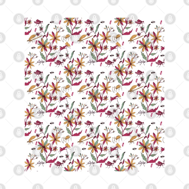 Bugs and Flowers Pattern by ItsRTurn