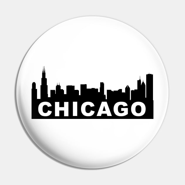 Chicago City Skyline Illinois Pin by KevinWillms1