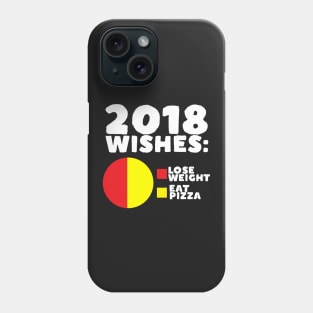 2018 Wishes: Lose Weight Eat Pizza Phone Case