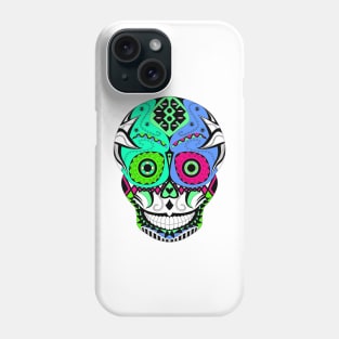 skull in death with a smile in ecopop luchador art Phone Case