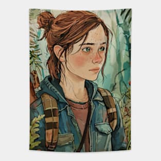 The Last of Us 2 Remastered TLOU2 Ellie Fanart Tapestry