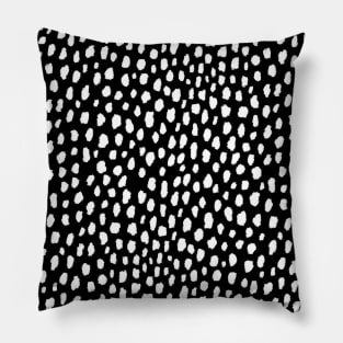 Reverse Dalmatian Spot Pattern (black/white) Pillow