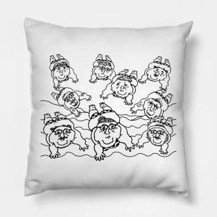 Happy Seniors Swimming Vacation Pillow