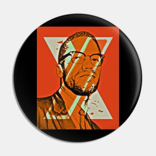 Malcolm X Red Pin