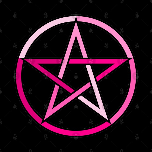 Pink Pentagram Pentacle by Wicca Fairy