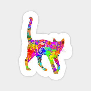 Colorful Kitty Cat Magnet