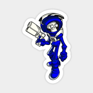 Blue Skeleton Astronaut Magnet