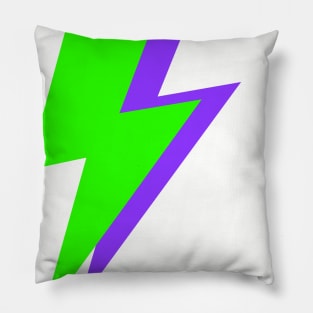 Green and Purple Lightning Bolt Pillow